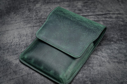 Galen Leather - Leather Flap Pen Case for Five Pens