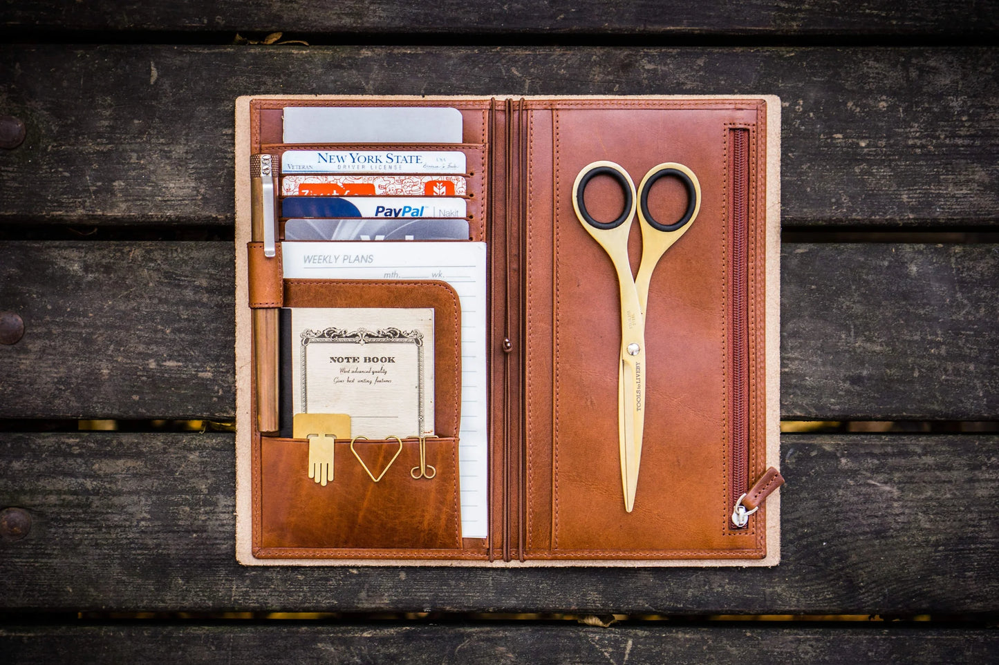 Galen Leather - Leather Wallet Insert for Traveler's Notebook - Regular Size