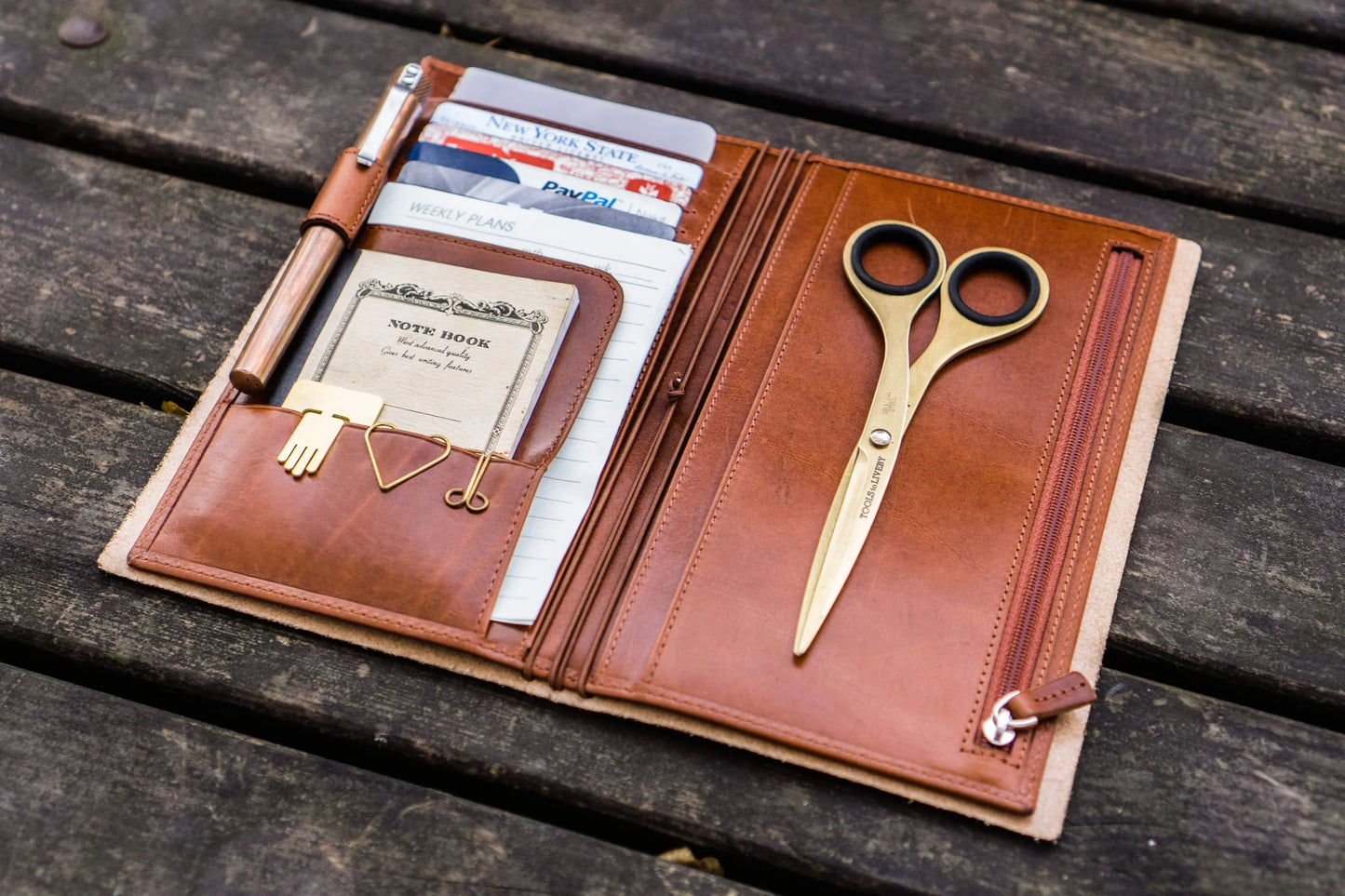 Galen Leather - Leather Wallet Insert for Traveler's Notebook - Regular Size
