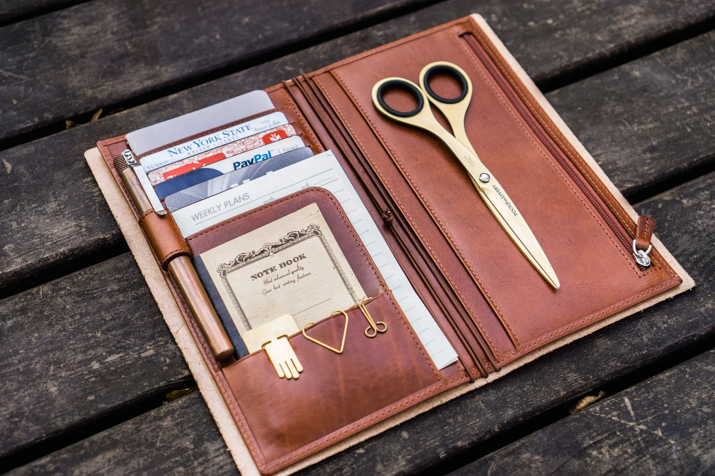 Galen Leather - Leather Wallet Insert for Traveler's Notebook - Regular Size