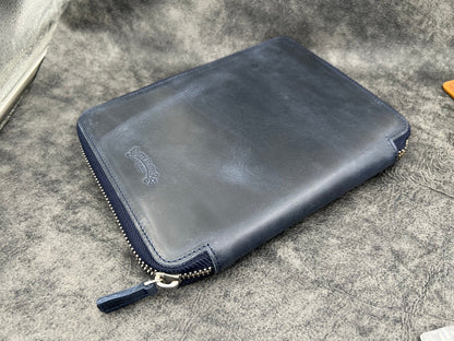 Galen Leather - Leather Zippered 20 Slots Pen Case