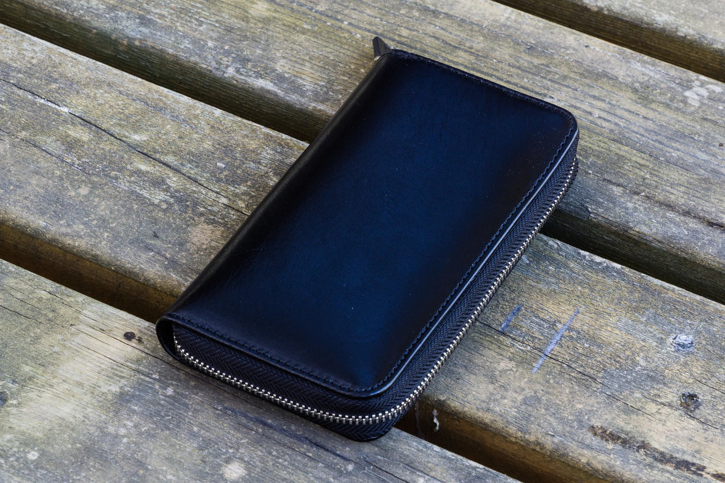 Galen Leather - Leather Zippered 3 Slots Pen Case