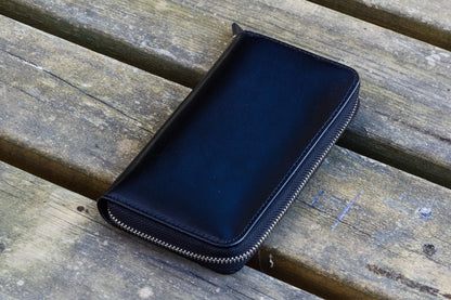 Galen Leather - Leather Zippered 3 Slots Pen Case