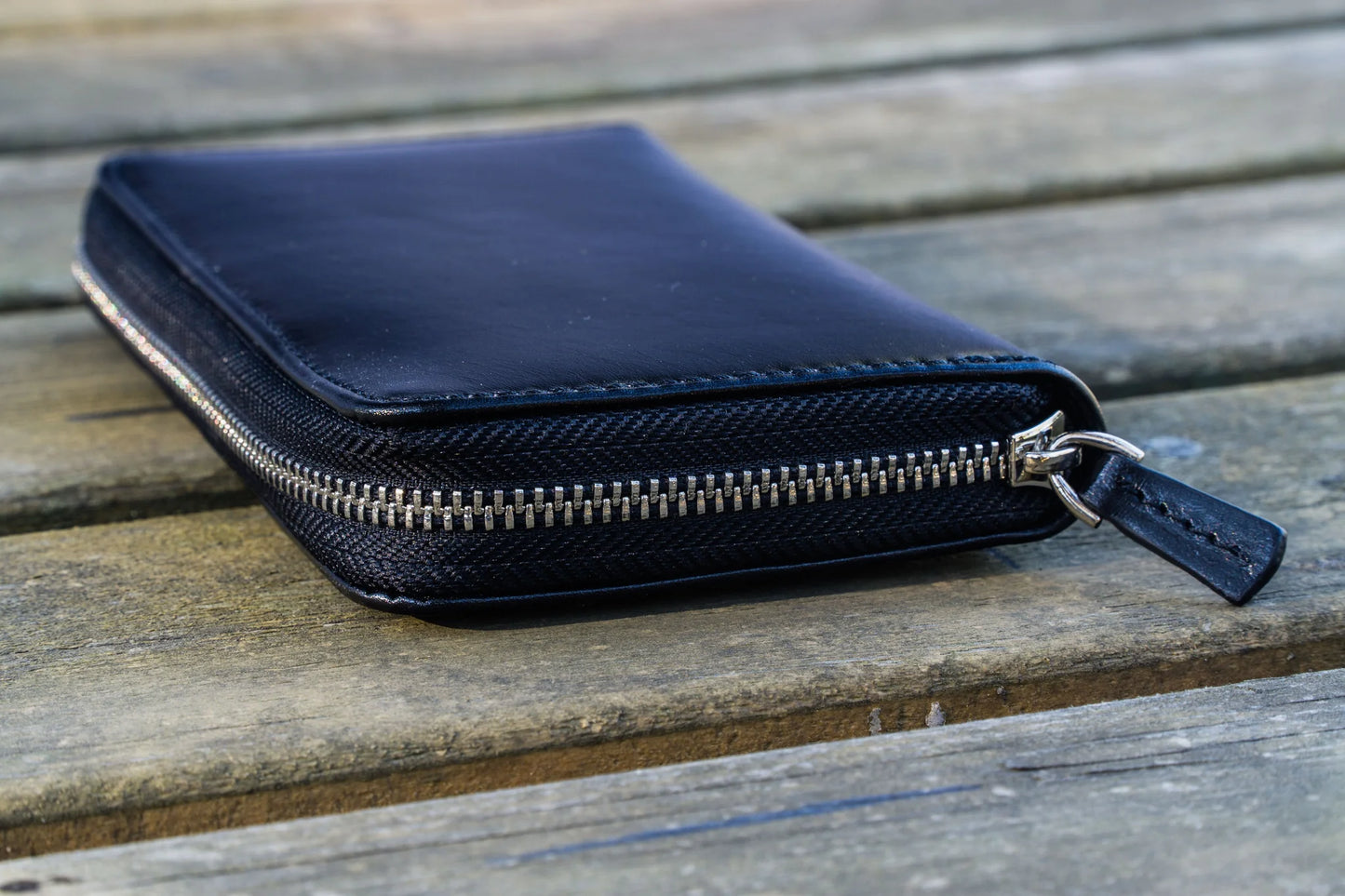 Galen Leather - Leather Zippered 3 Slots Pen Case