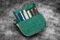 Galen Leather - Leather Zippered Magnum Opus 6 Slots Hard Pen Case with Removable Pen Tray