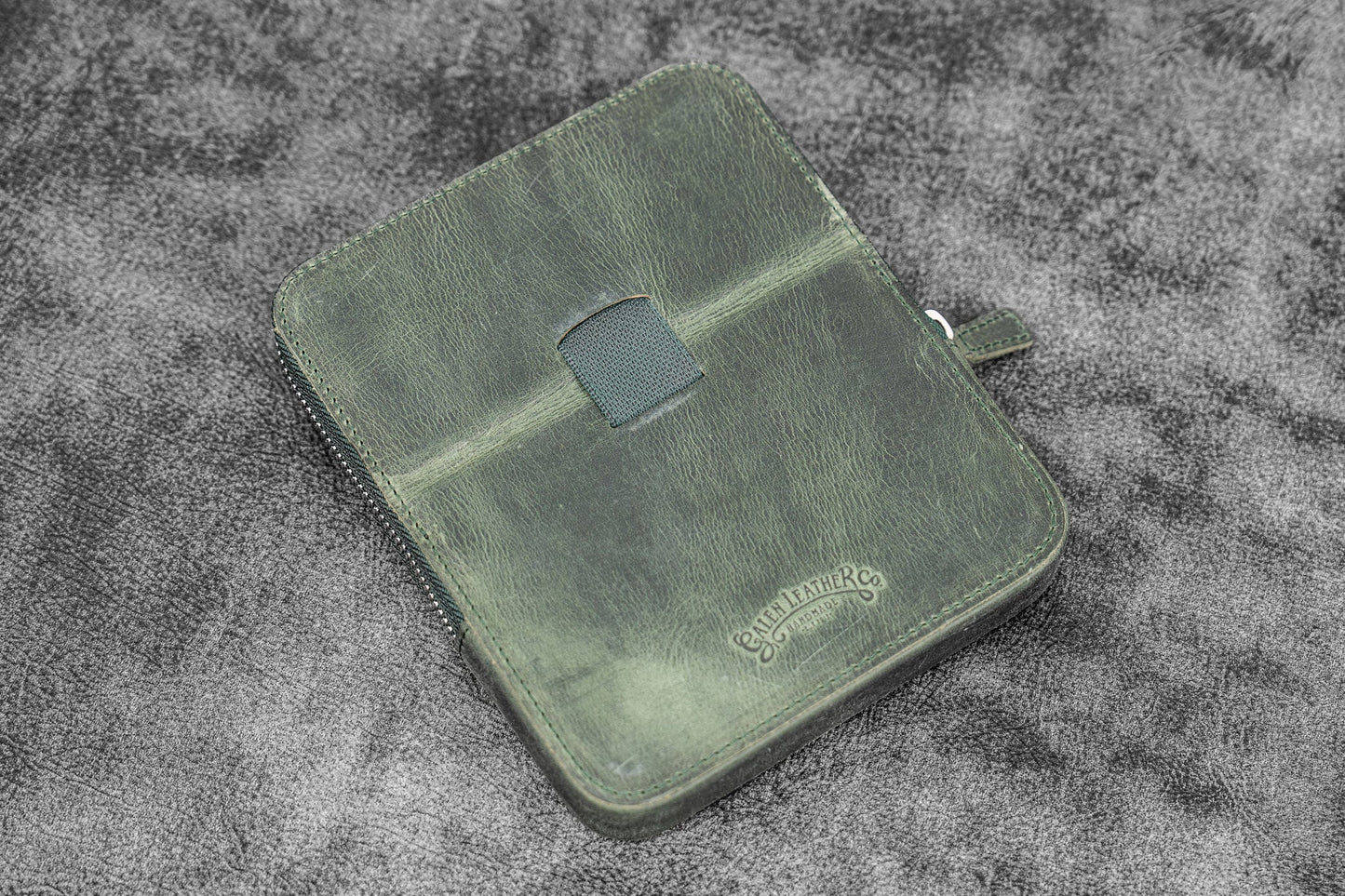 Galen Leather - Leather Zippered Magnum Opus 6 Slots Hard Pen Case with Removable Pen Tray