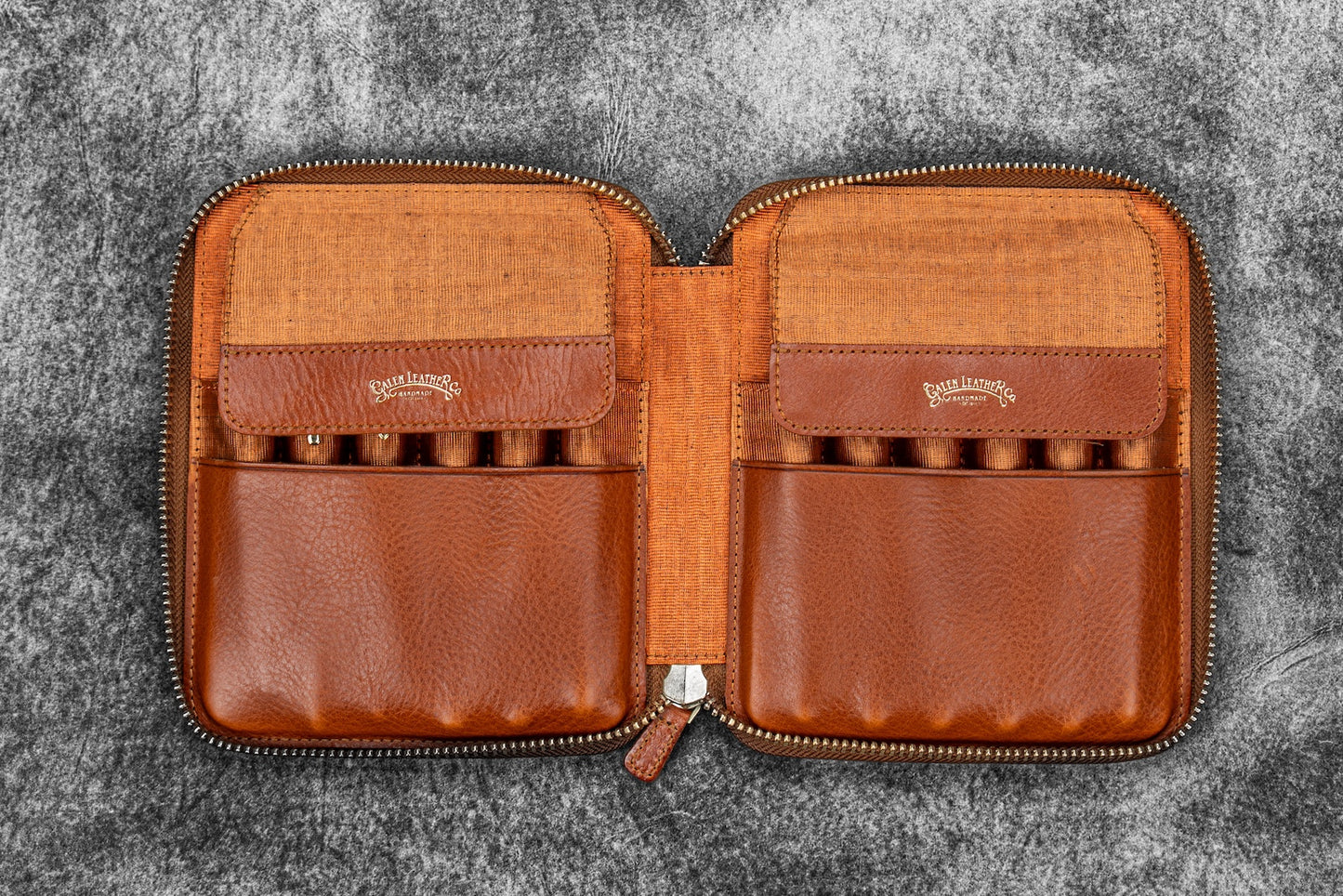 Galen Leather - Legacy Leather Zip Pen Case For 12 Pens