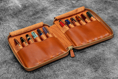 Galen Leather - Legacy Leather Zip Pen Case For 12 Pens