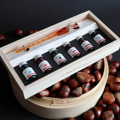 J. Herbin Glass Dip Pen & 6 Ink Set