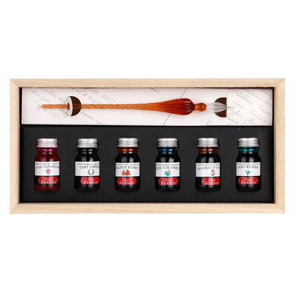 J. Herbin Glass Dip Pen & 6 Ink Set
