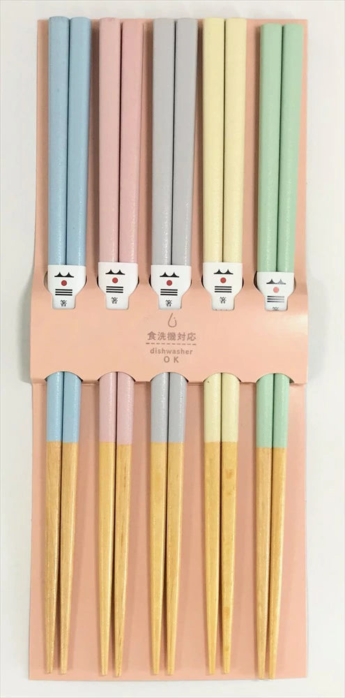 Chopstick 5 Color Set - Made in Japan