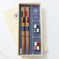 Ichimatsu Bikoto Chopstick Set with Rest - Made in Japan