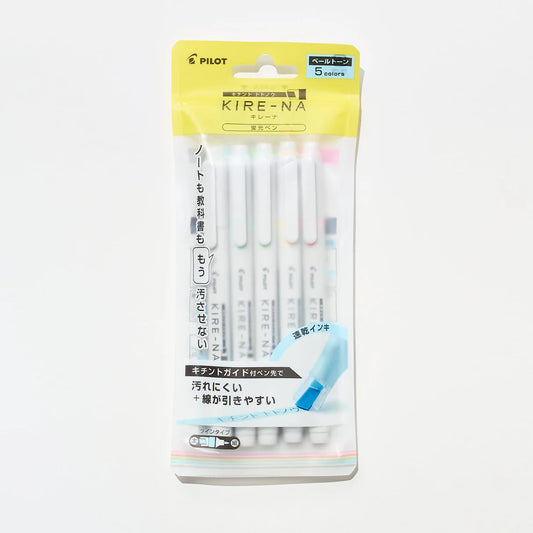 Pilot Kire-na Highlighter - Pale Color Set of 5