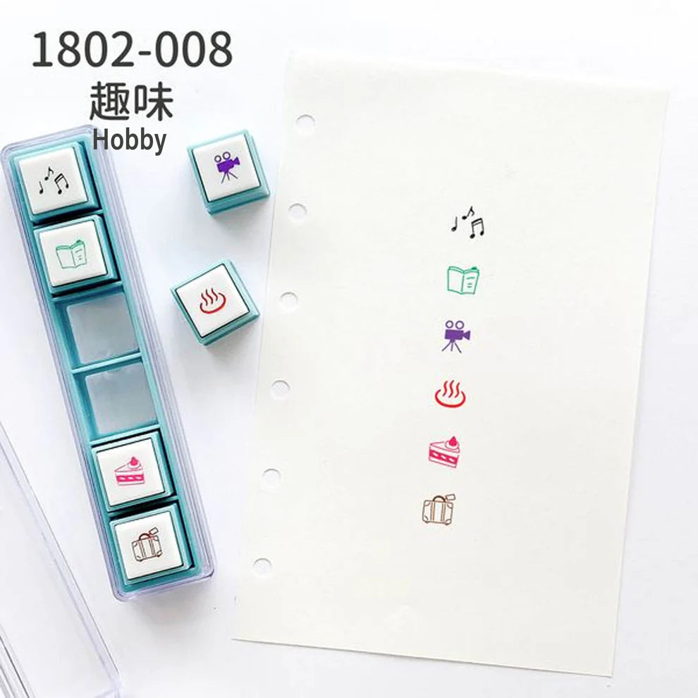 6 Push Button Stamp [1802-003 to 1802-010]
