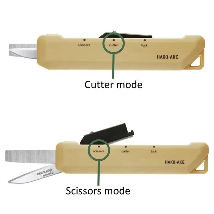 Kokuyo Hako-Ake 2 Way Portable Scissors + Cutter