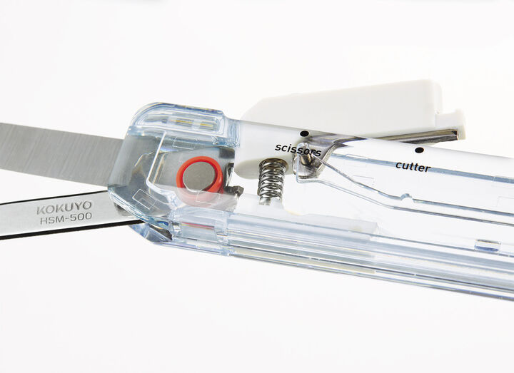 Kokuyo Transparent Mechanism HAKOAKE 2 Way Portable Scissors