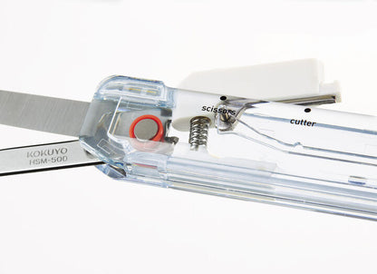 Kokuyo Transparent Mechanism HAKOAKE 2 Way Portable Scissors