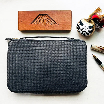 Kyoku Haku Japanese Fabric Zippered 20 Pen Case