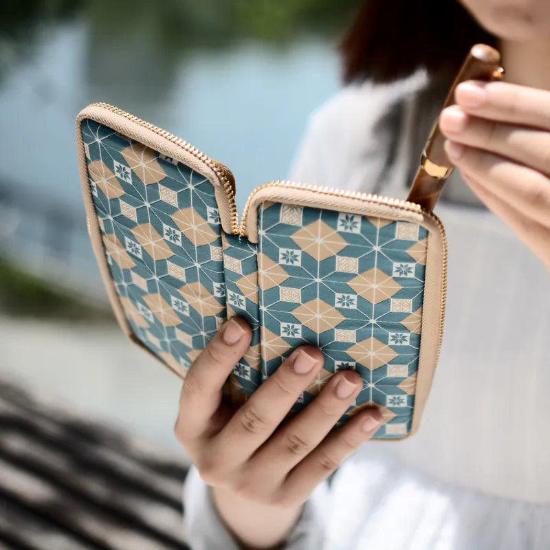 Kyoku Haku Siraya Zippered 3 Slots Pen Case