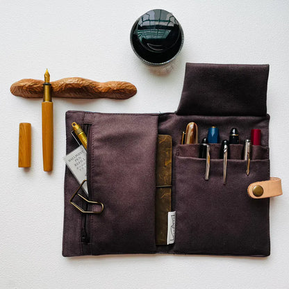 Kyoku Haku Indigo Dyed 4 Slots Pen Pouch