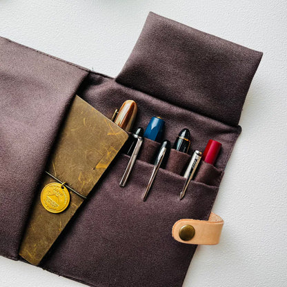 Kyoku Haku Indigo Dyed 4 Slots Pen Pouch