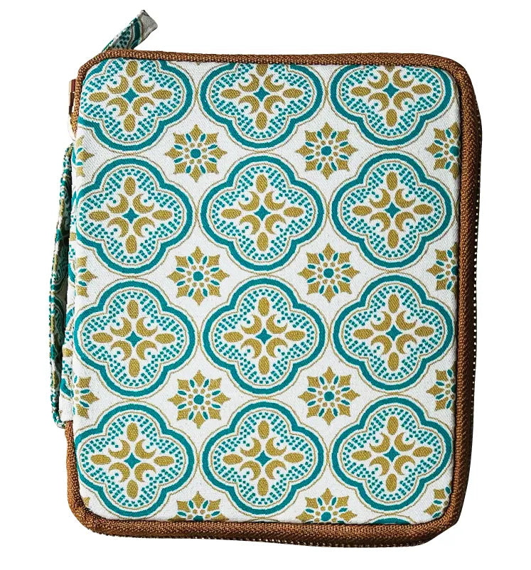 Kyoku Haku Begonia Flowers Zippered 10 Pen Case