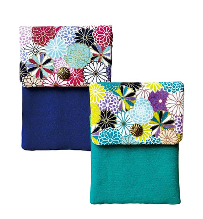 Kyoku Haku Dahlia Flap Pen Case for 4 Pens