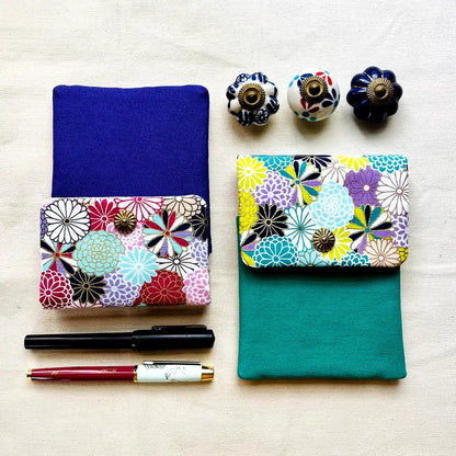 Kyoku Haku Dahlia Flap Pen Case for 4 Pens