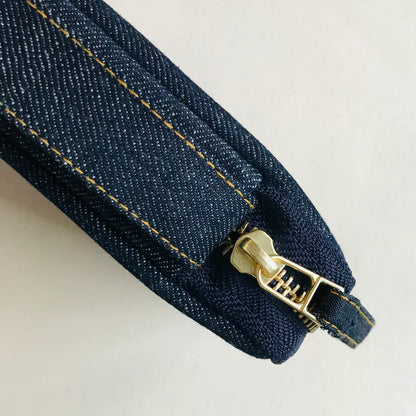 Kyoku Haku Denim Zippered 10 Pen Case
