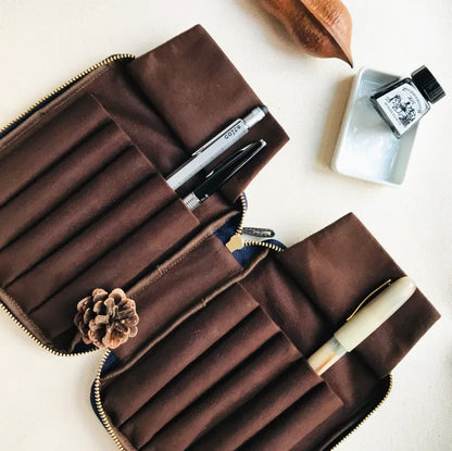 Kyoku Haku Indigo Zippered Pen Case [10 Slots]