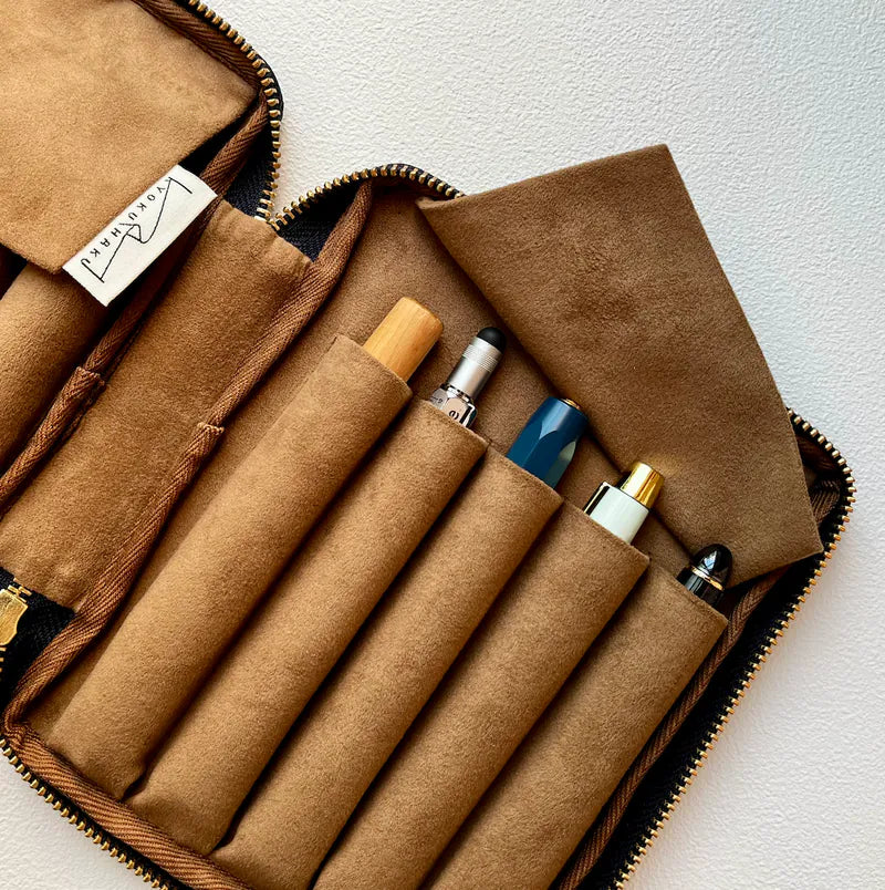 Kyoku Haku Iron Zippered 10 Pen Case