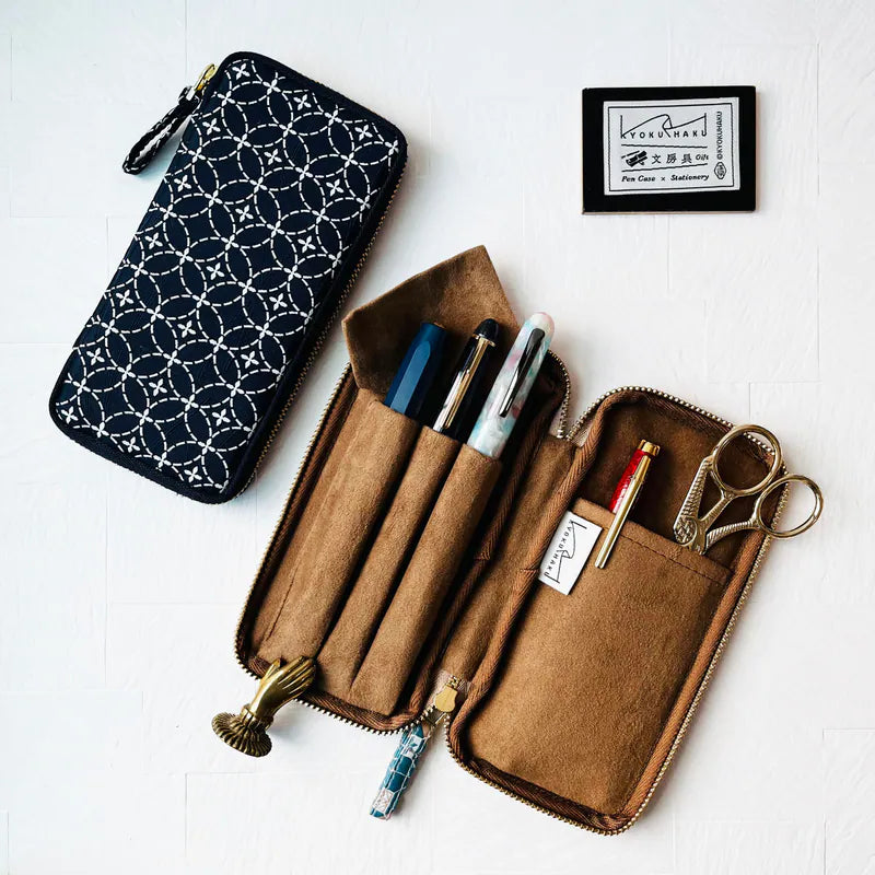 Kyoku Haku Siraya Memories Zippered Pen Case Rippling Waters [3 Slots / 10 Slots]