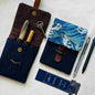 Kyoku Haku Wave Flap Pen Case for 4 Pens