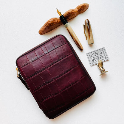 Kyoku Haku Vegetable Tanned Leather Pen Case [10 Slot]