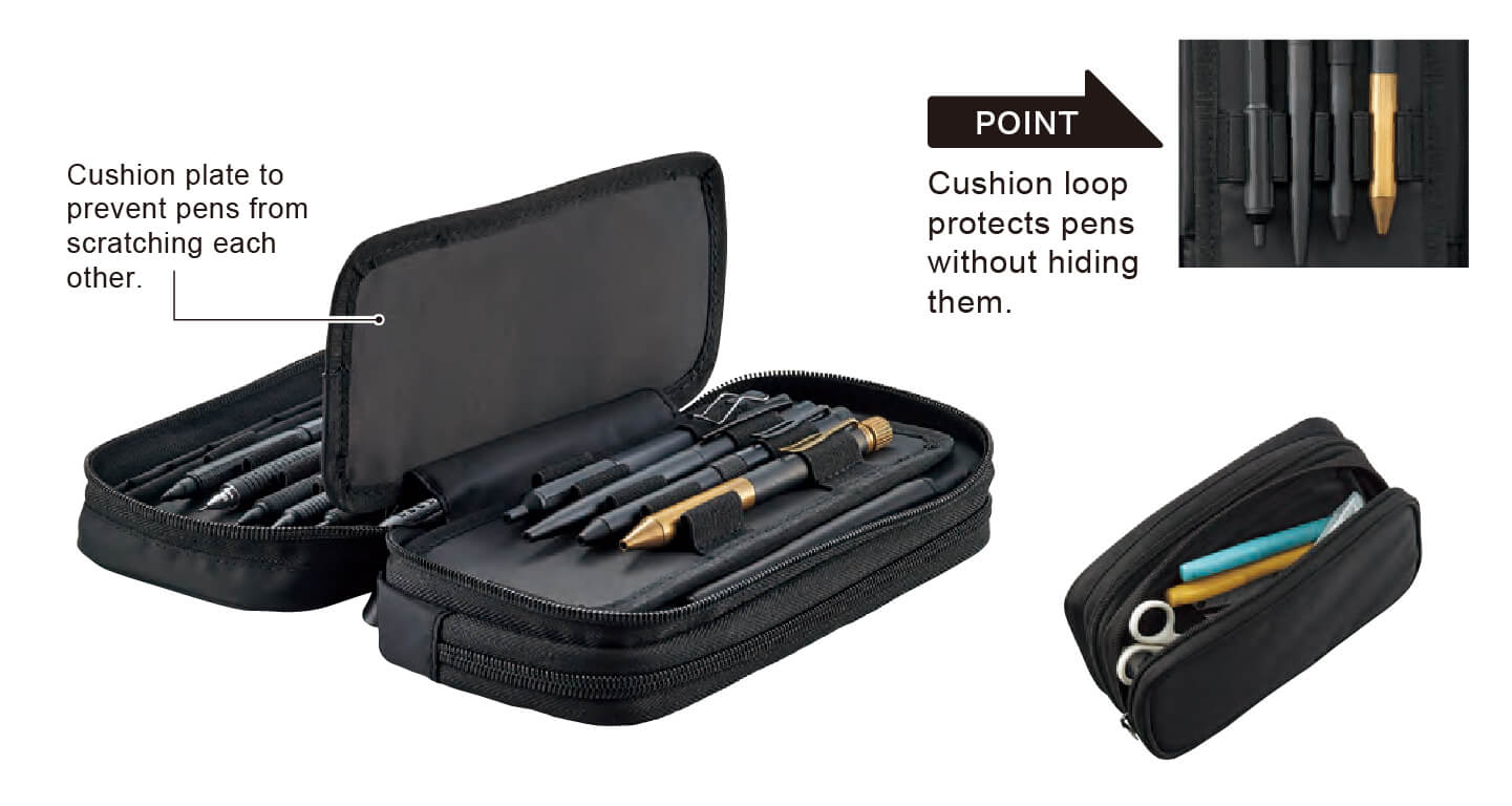Lihit Lab Spread Double Pen Case
