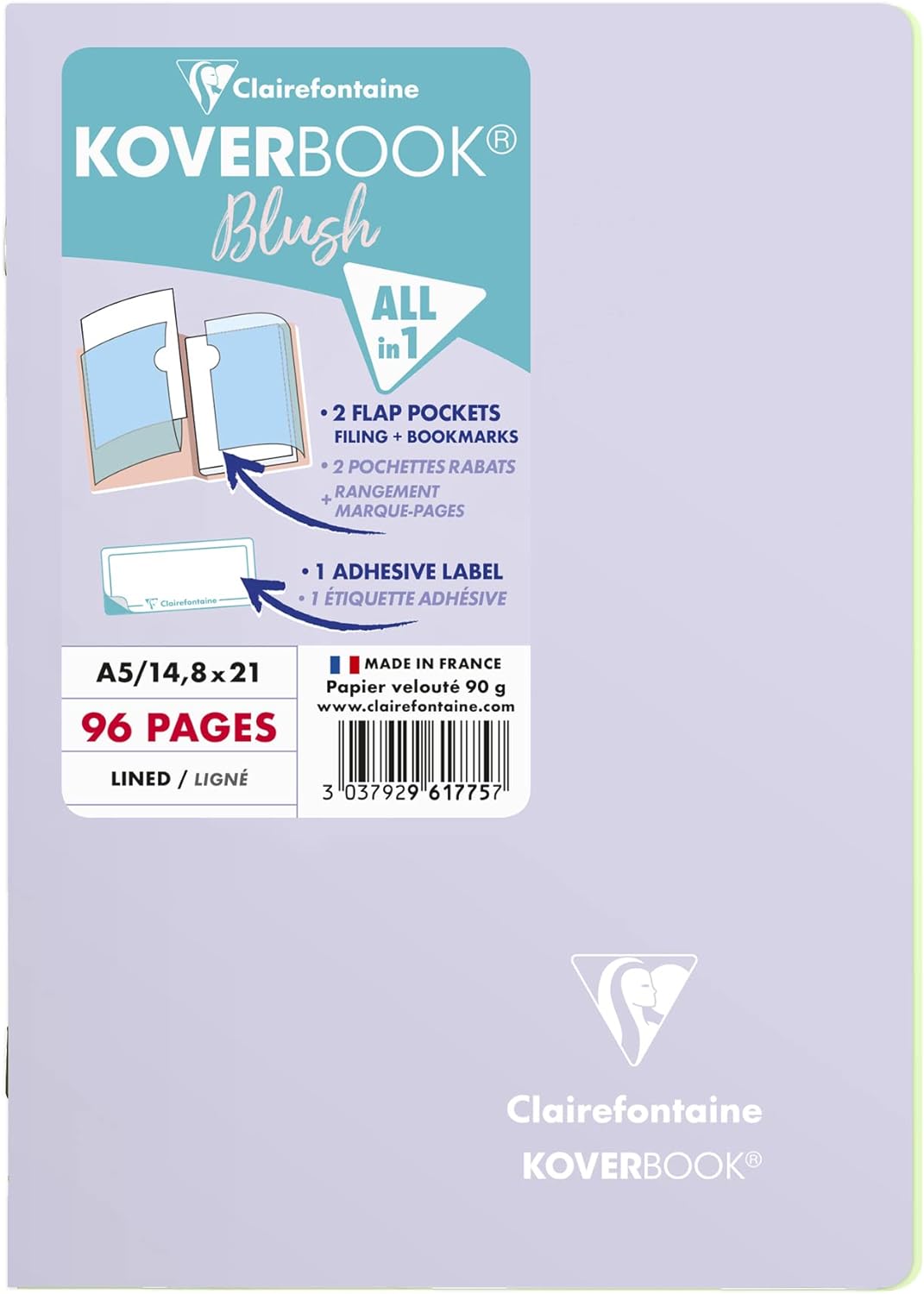 Clairefontaine Koverbook (A5) Blush Stapled Notebook (148 x 210)