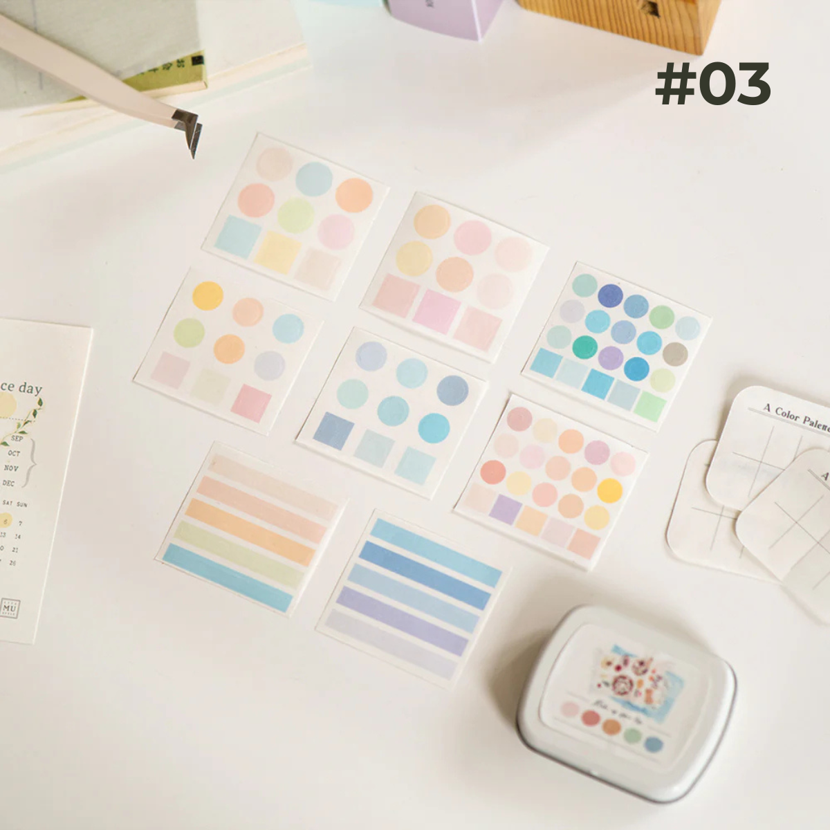 MU Mini Tin Palette Stickers