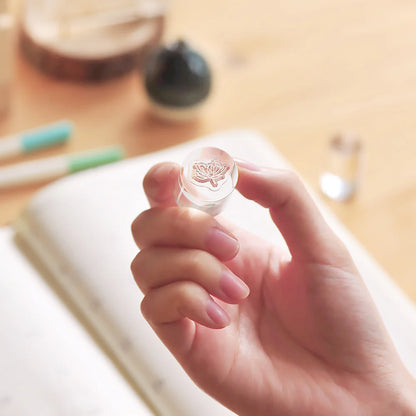 MU Clear Stamp Acrylic Block Round [Pack of 2]