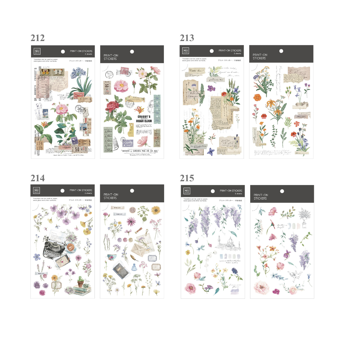MU Pro Print-On Transfer Stickers [212-227]