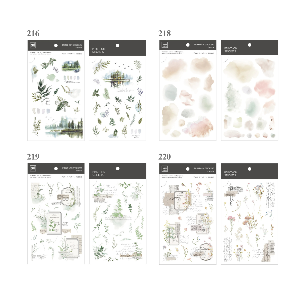 MU Pro Print-On Transfer Stickers [212-227]