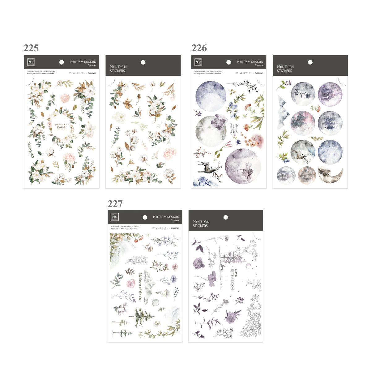 MU Pro Print-On Transfer Stickers [212-227]