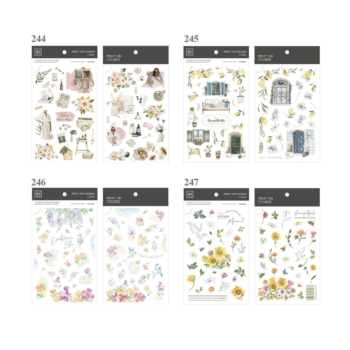 MU Pro Print-On Transfer Stickers [244-258]