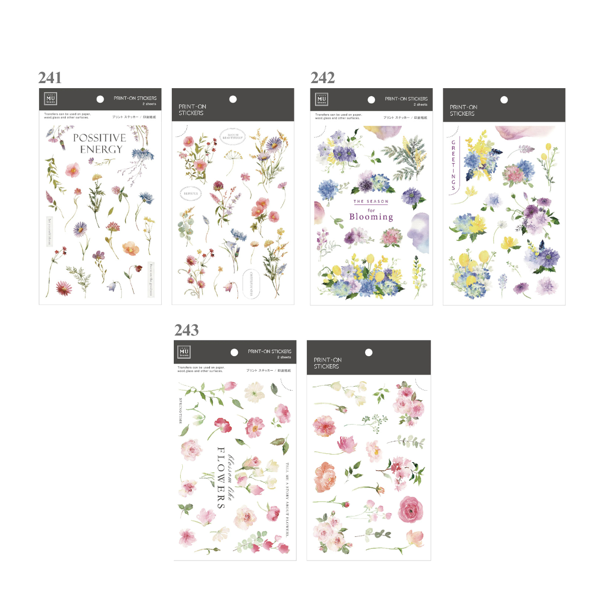 MU Pro Print-On Transfer Stickers [228-243]