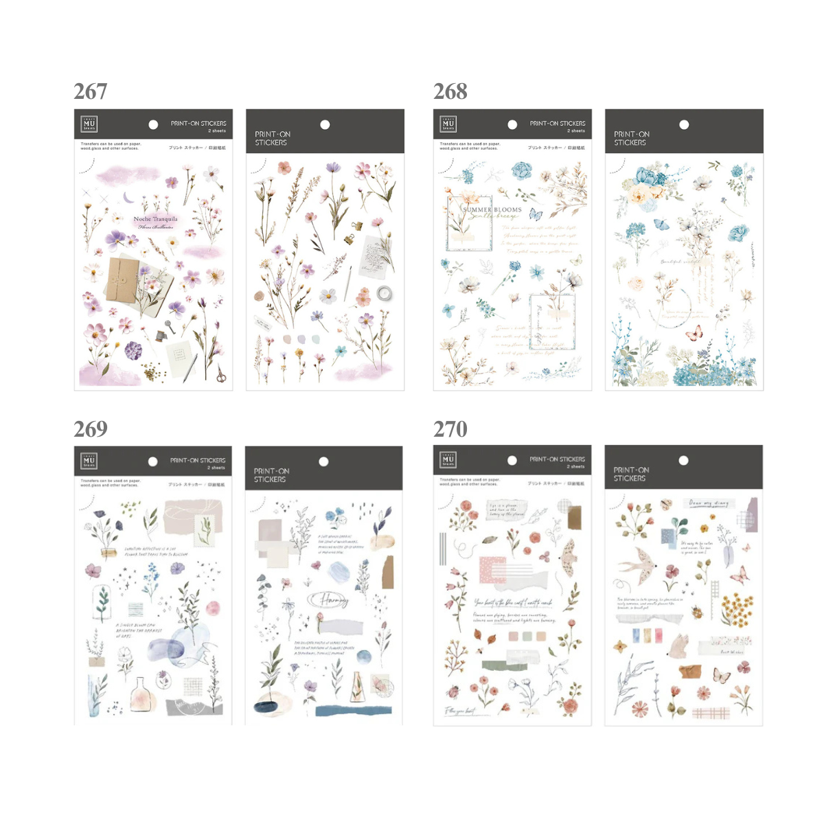 MU Pro Print-On Transfer Stickers [259-273]