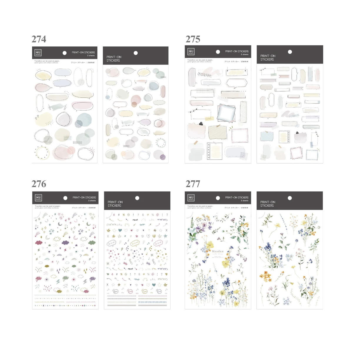 MU Pro Print-On Transfer Stickers [274-280]