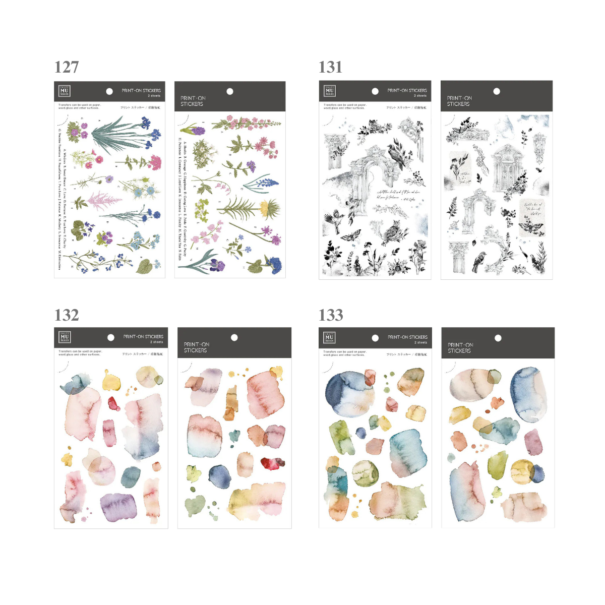 MU Pro Print-On Transfer Stickers [122-143]