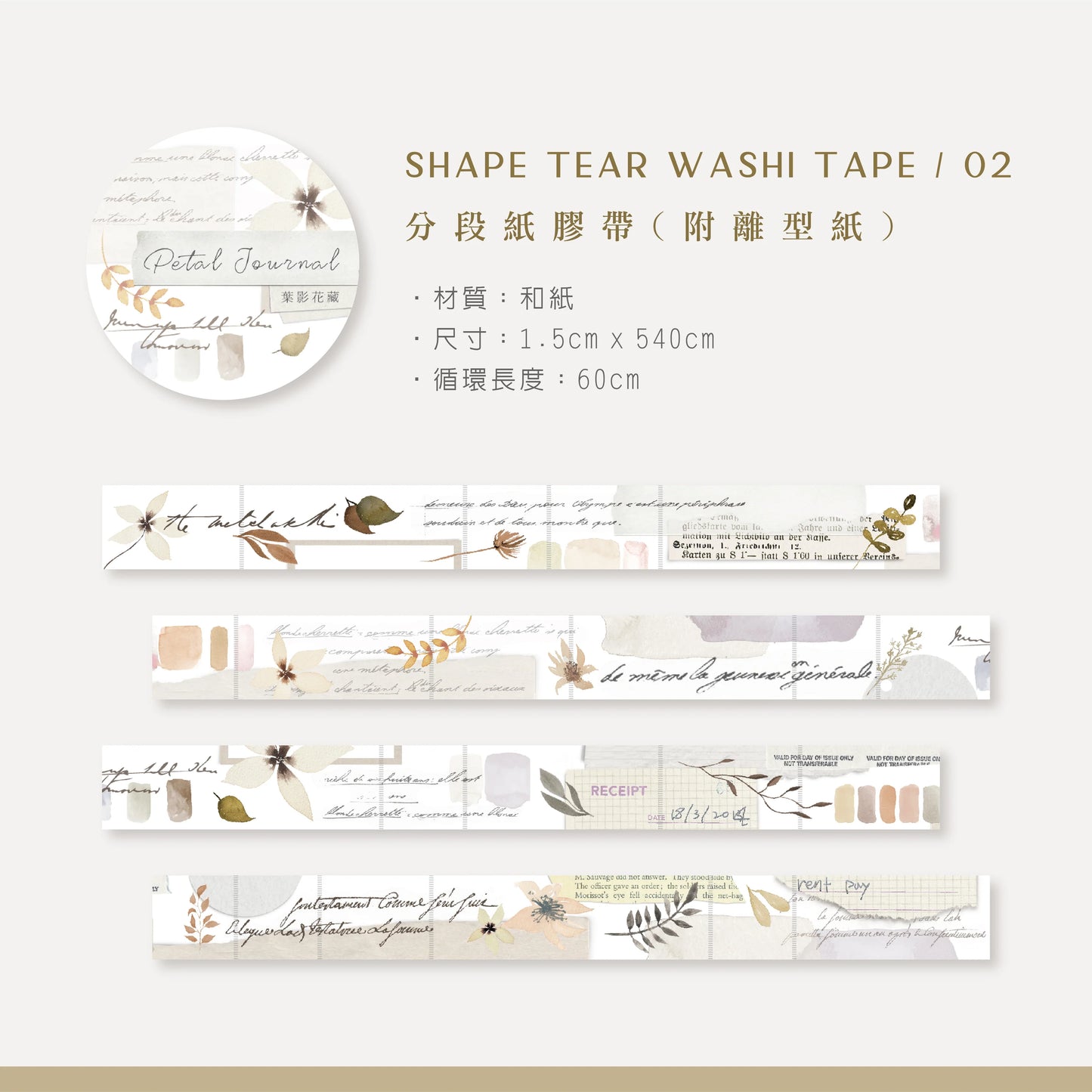MU Tear Shape Washi Tape