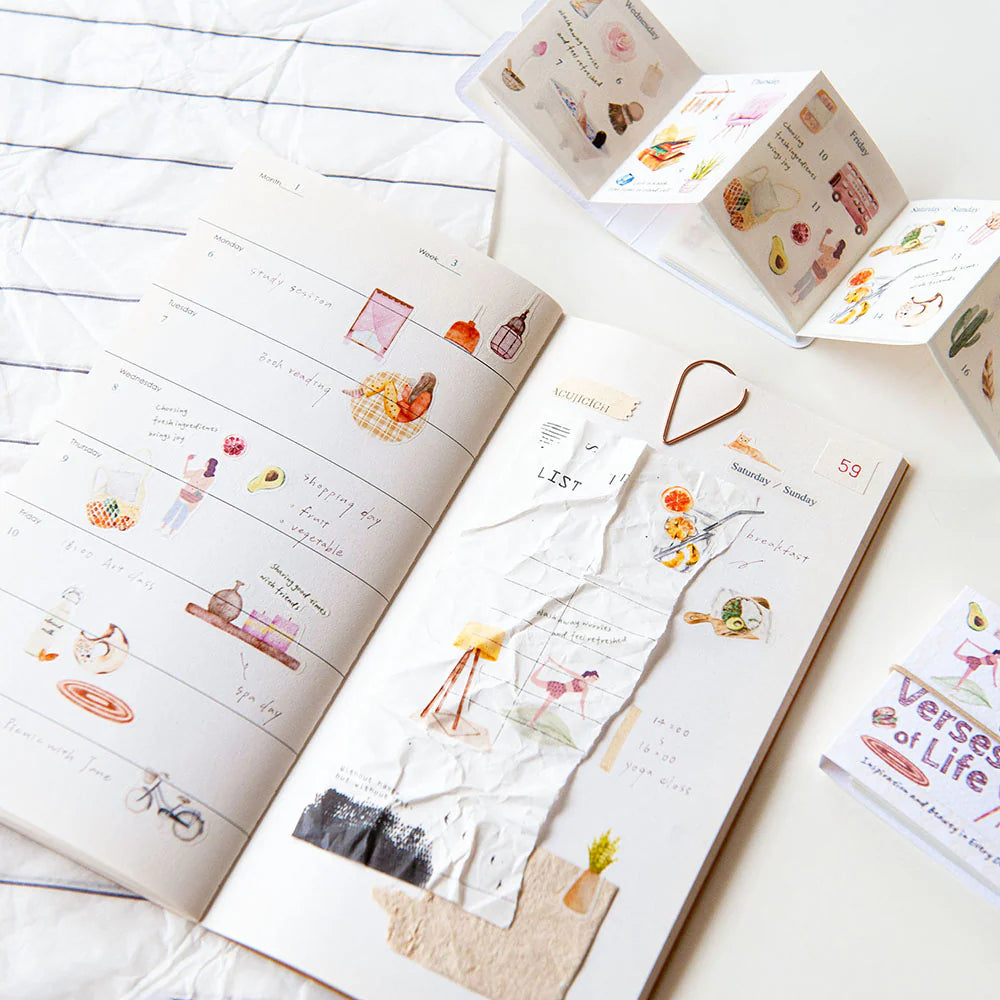 MU Page-Turn Die-Cut Washi Tape Book Type