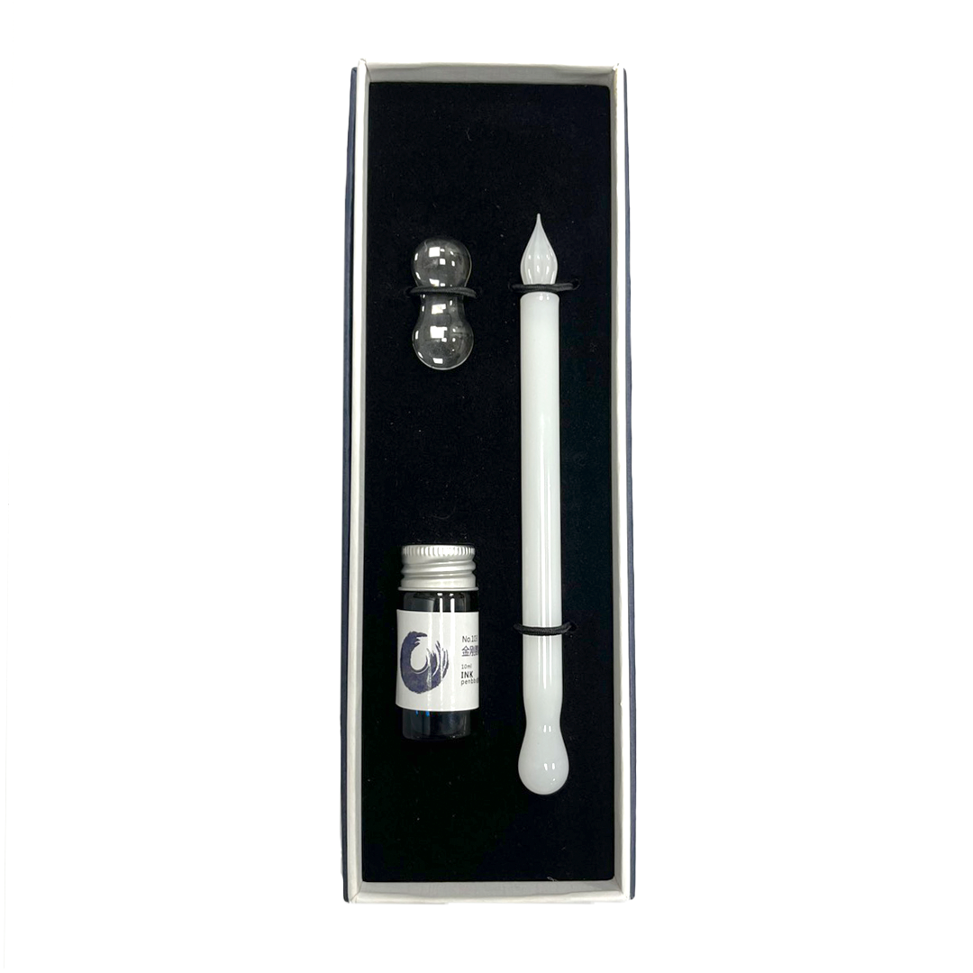 Majohn (Moonman) White Jade Dip Pen Set