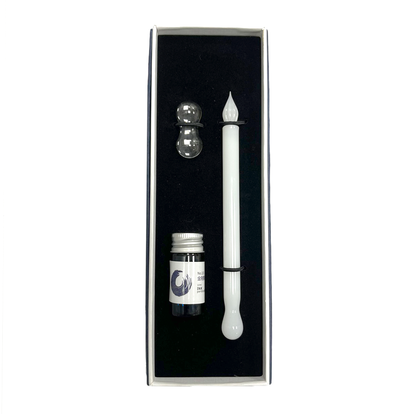 Majohn (Moonman) White Jade Dip Pen Set